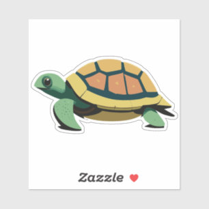 Cute Baby Cartoon Character Turtle