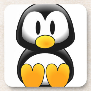 Cute Baby Cartoon Penguin Coaster
