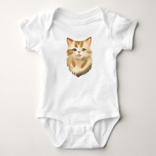 Cute baby Cat Kitten pet animal lover Funny Bodysuit