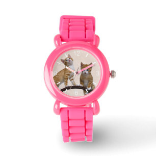 Cute Baby Cats Kittens Funny Gym Photo dial-plate Watch