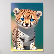 Cute Baby Cheetah for Kids | 2:3 Poster