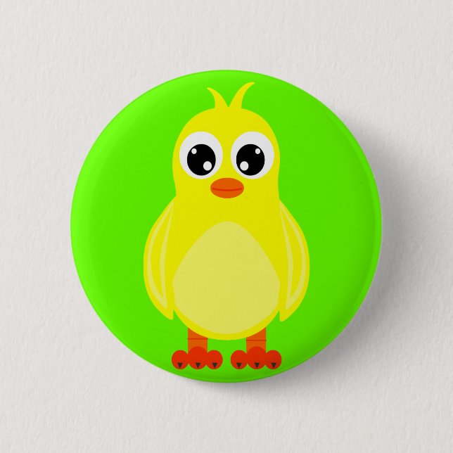 Cute Baby Chick Cartoon 6 Cm Round Badge (Front)