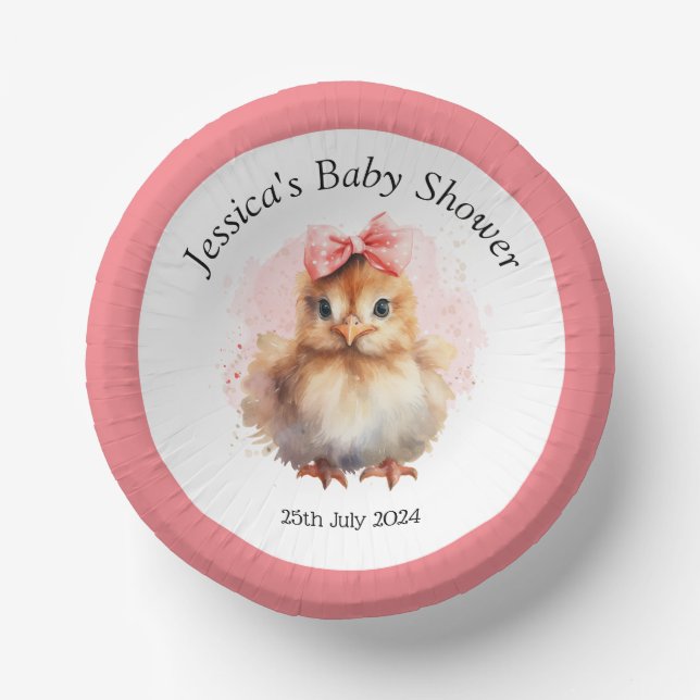 Cute Baby Chick Paper Plate (Front)