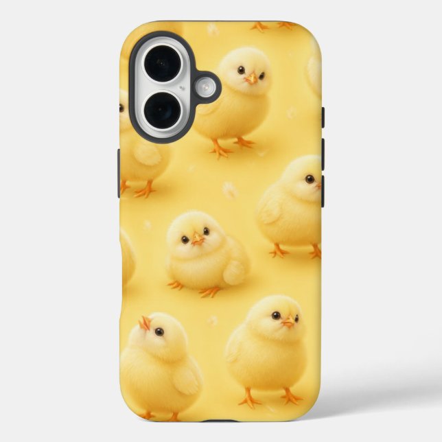 Cute Baby Chick Phone Case - Fluffy Yellow  (Back)