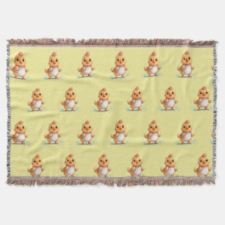 Cute baby chick throw blanket