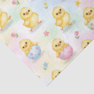 Cute Baby Chick Watercolor Easter Tissue Paper