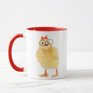 Cute Baby Chick With Glasses Mug