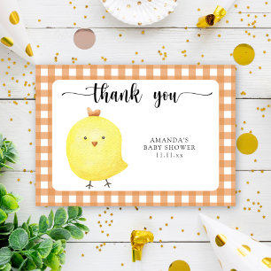 Cute baby chicken baby shower thank you