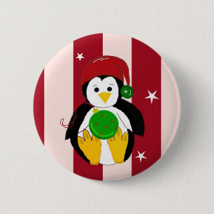 Cute Baby Christmas Penguin 6 Cm Round Badge