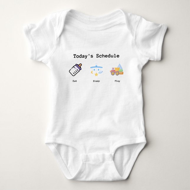 Cute Baby Clothes Design - Eat Sleep Play Bodysuit (Front)