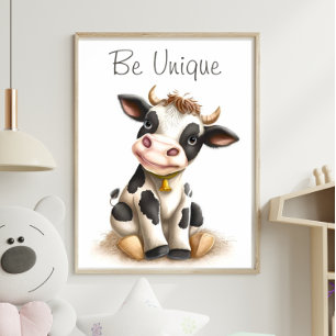 Cute Baby Cow Animal Print