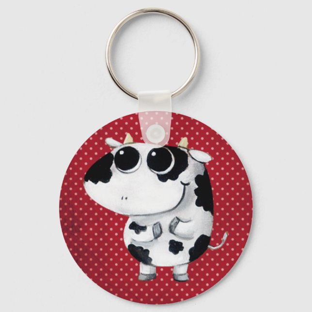 Cute Baby Cow Key Ring (Front)