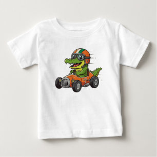 CUTE BABY CROC RACE CAR DRIVER T-Shirt
