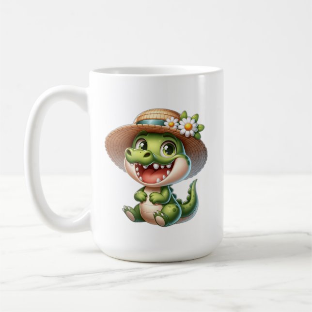 Cute Baby Crocodile Coffee Mug (Left)