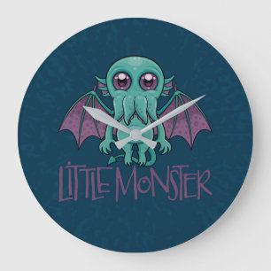 Cute Baby Cthulhu Little Monster Large Clock