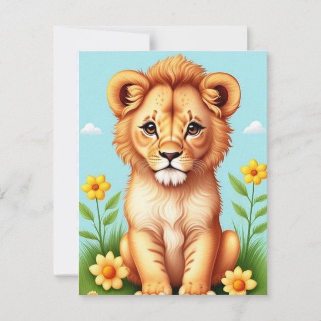 Cute Baby Cub  Card (Front)