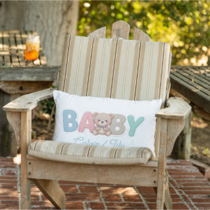 Cute Baby Custom Typography-Tiny hand, Big dream Lumbar Cushion
