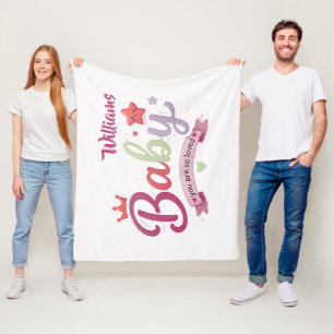 Cute Baby Custome Typography – You are so loved Fleece Blanket