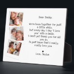 Cute Baby Dad Poem & 3 Photos Tabletop Plaque<br><div class="desc">Express heartfelt sentiments with this custom photo and poem tabletop plaque, designed to celebrate the special bond between a father and child. Featuring three cherished photographs and a touching poem from the perspective of a little one, this plaque is a beautiful keepsake that will bring joy and warmth to any...</div>