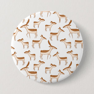 Cute Baby Deer and Family 7.5 Cm Round Badge