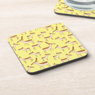 Cute Baby Deer and Family Coaster