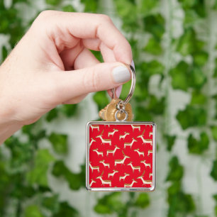 Cute Baby Deer and Family Key Ring