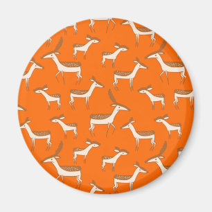 Cute Baby Deer and Family Magnet