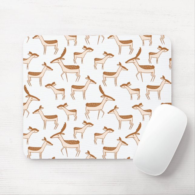 Cute Baby Deer and Family Mouse Pad (With Mouse)