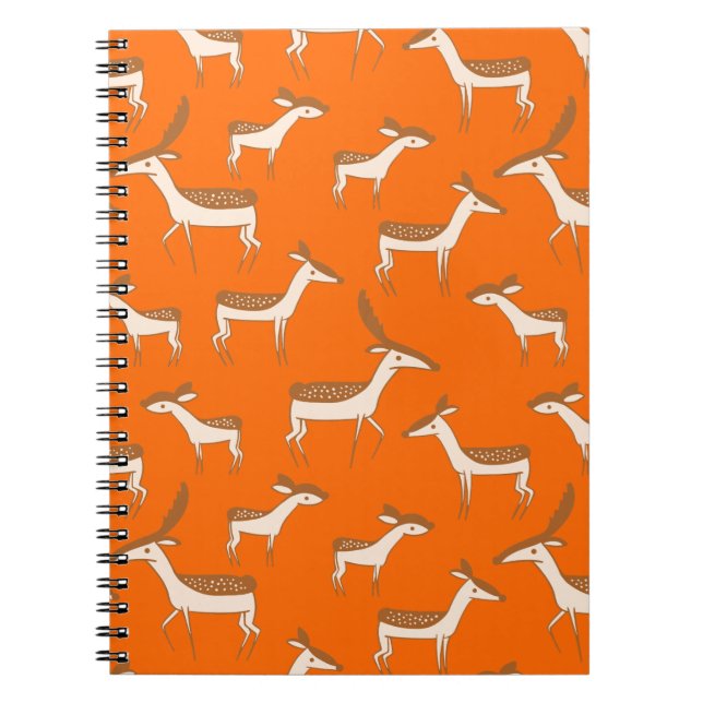 Cute Baby Deer and Family Notebook (Front)