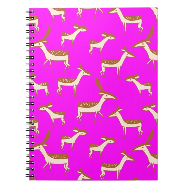 Cute Baby Deer and Family Notebook (Front)