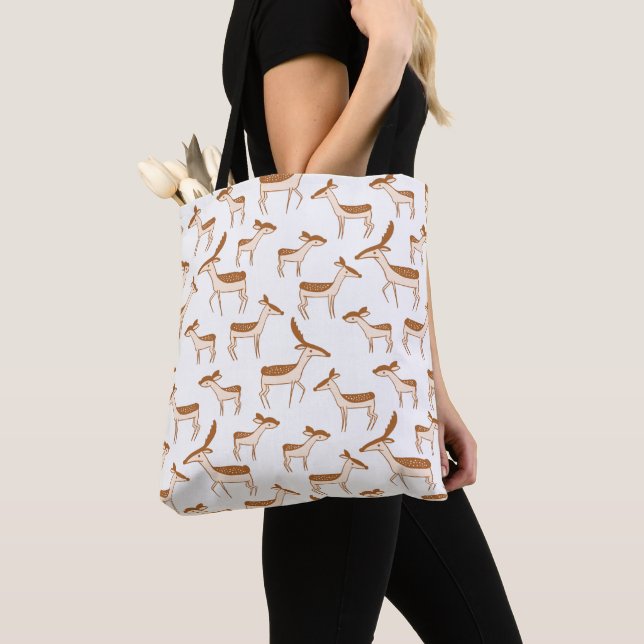 Cute Baby Deer and Family Tote Bag (Close Up)