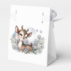 Cute baby deer christmas birthday winter party favour box
