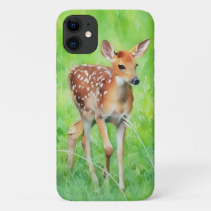 Cute Baby Deer Fawn Wild Animal Art Phone Case