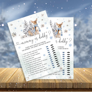 Cute Baby Deer Mummy or Daddy Baby Shower Game