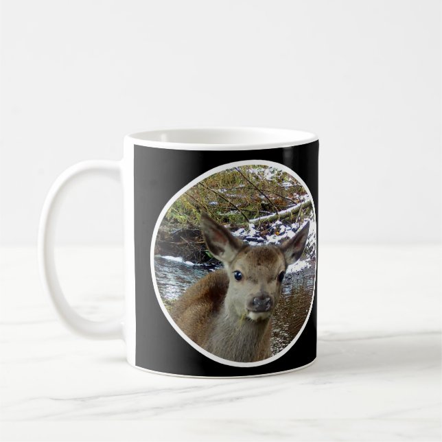 Cute Baby Deer Poses for the Camera Mug (Left)