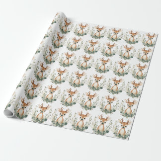 Cute Baby Deer Woodland Wrapping Paper