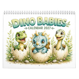 Cute Baby Dinos Hatching – Dinosaurs 2027  Calendar
