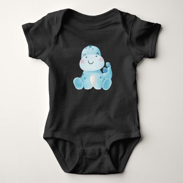 Cute baby dinosaur  bodysuit (Front)