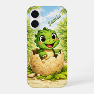 Cute Baby Dinosaur Hatchling iPhone 16 Case