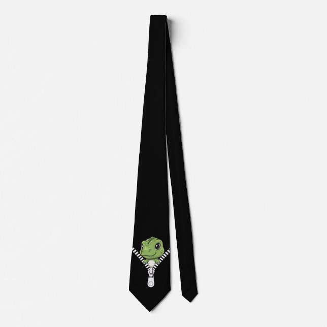 Cute baby dinosaur Peek Tie (Front)