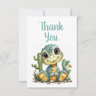 Cute Baby Dinosaur Thank You Notes Blank Inside