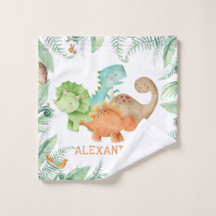 Cute Baby Dinosaurs Kids Wash Cloth
