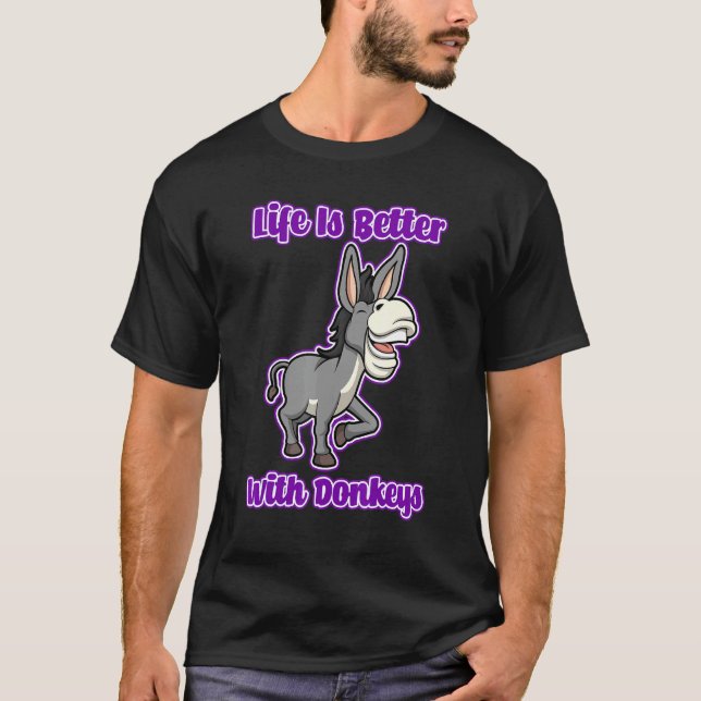 Cute Baby Donkey Life Mule T-Shirt (Front)