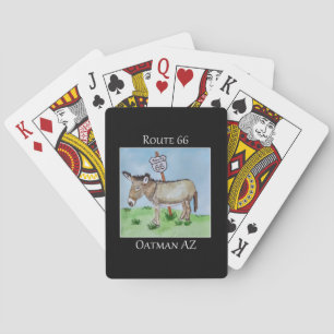 Cute baby donkey, Route 66, in Oatman AZ Playing Cards