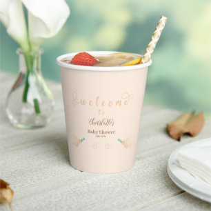 Cute Baby Dove Baby Shower Paper Cups
