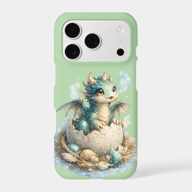 Cute Baby Dragon Hatching Fantasy Phone Case (Back)
