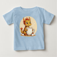 Cute Baby Dragon Hot Chocolate Kids Kawaii Cozy De