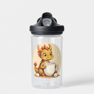 Cute Baby Dragon Hot Chocolate Kids Kawaii Cozy De Water Bottle