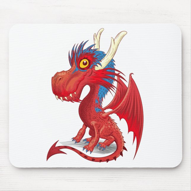 Cute Baby Dragon Mouse Pad (Front)