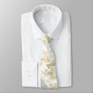 Cute Baby Dragon Pastel Woodland Pattern (2) Tie